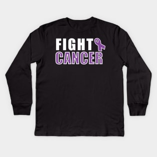 Fight Cancer - Cancer Motivation Kids Long Sleeve T-Shirt